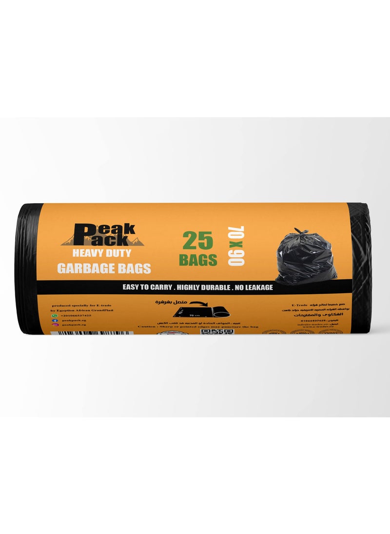 Peak Pack Peak pack Trash Bag Roll 25 bags size 70 cm X 90 cm  - Image 1