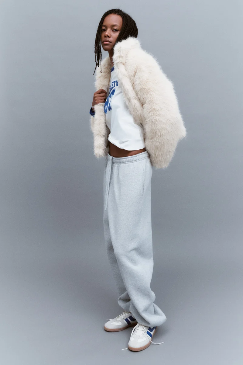 H&M  Fluffy funnel-collar jacket for Women | Best Price UAE
