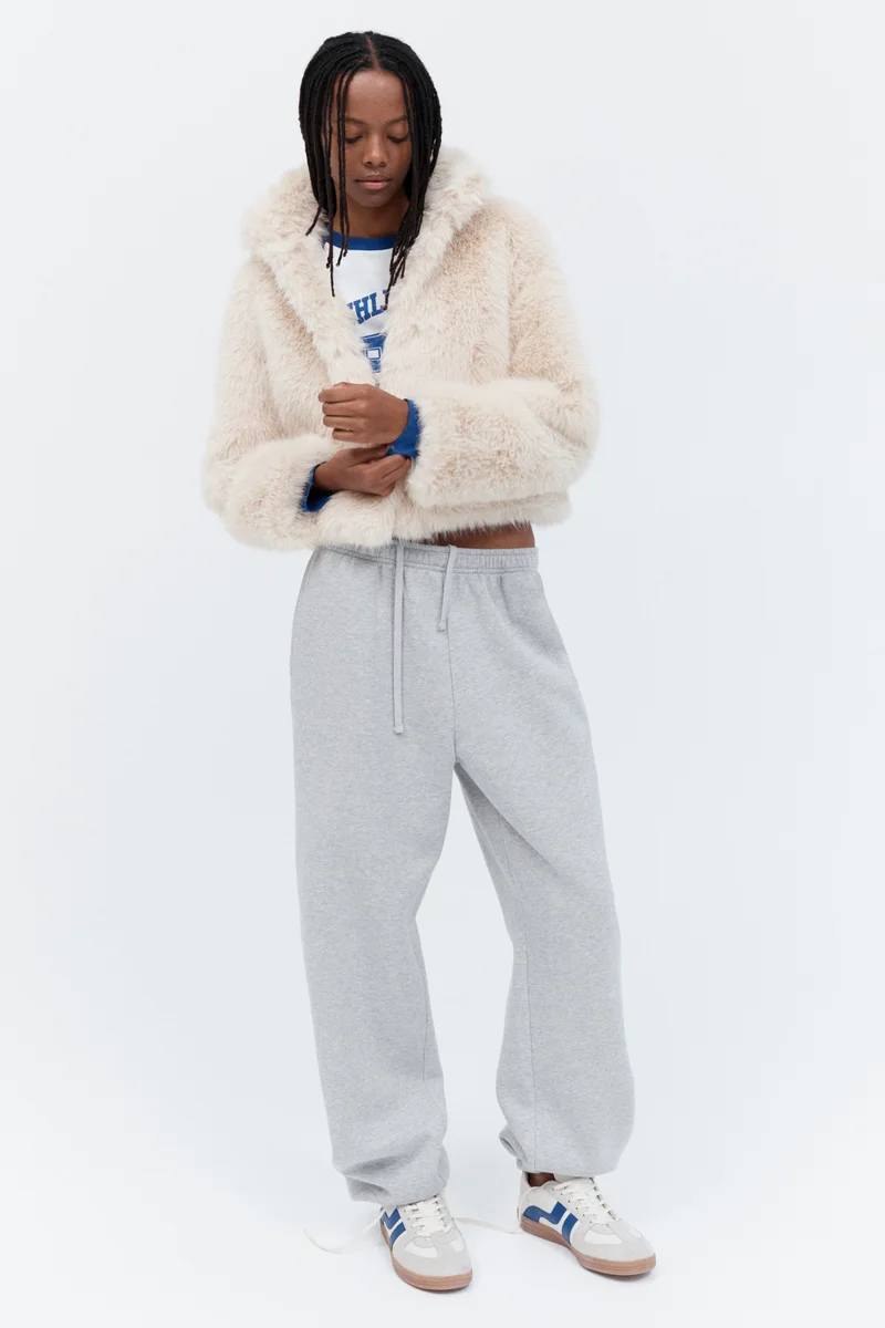 H&M  Fluffy funnel-collar jacket for Women | Best Price UAE