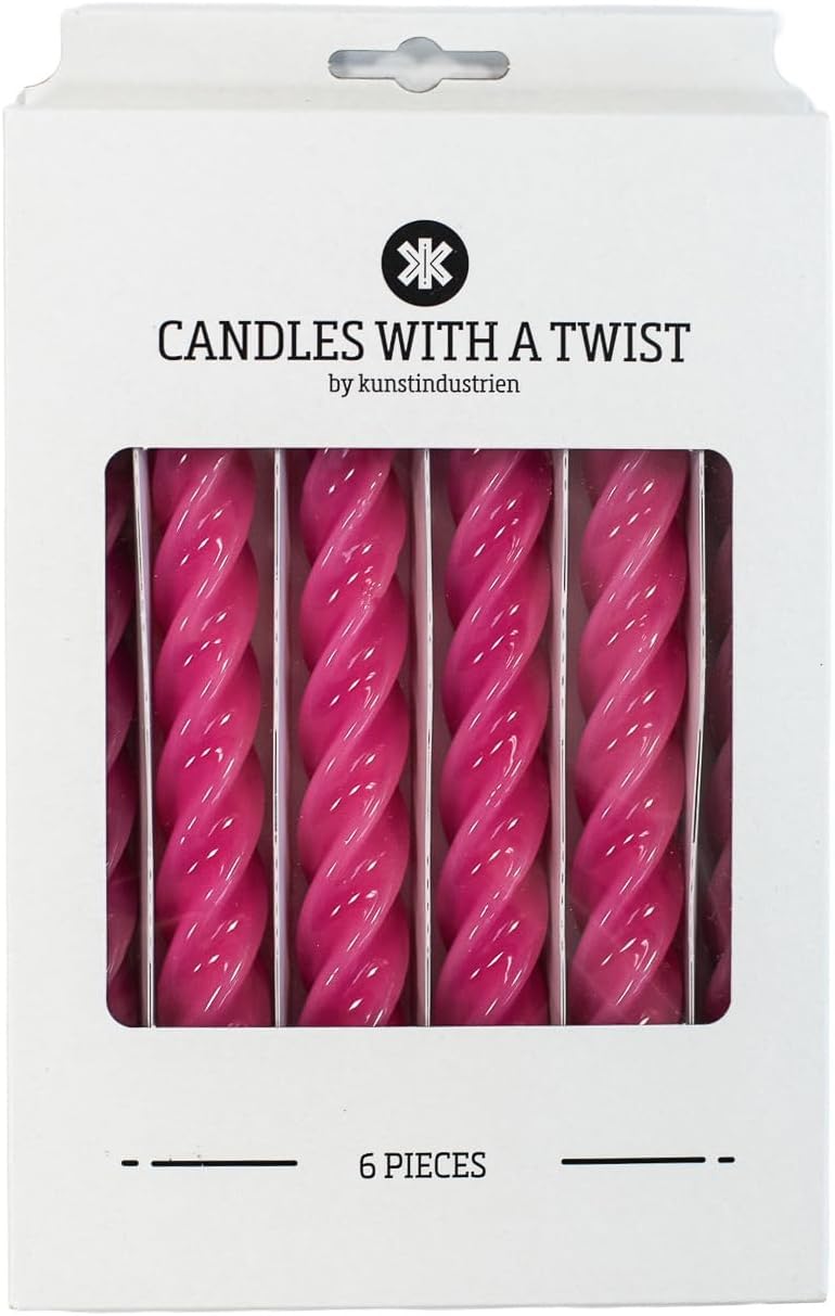 شموع “Candles with a Twist®”， مصنوعة في إيطاليا، متوفرة بـ 25 لونًا، شموع للعشاء، شموع ملتوية تحترق لمدة 5 ساعات، شموع مخروطية الشكل، مطلية، مجموعة هدايا من الشموع بدون رائحة، 6 قطع. الحجم: 2.2 × 21 سم (لون التراكوتا). - Image 2