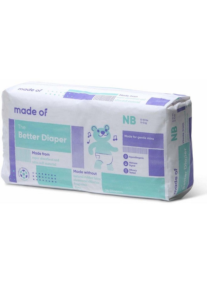 MADE OF The Better Baby Diapers - Hypoallergenic Diapers for Sensitive Skin, Unscented, 10 Hour Absorbency - Pediatrician and Dermatologist Tested - Size 0 (36 Count) - Image 1