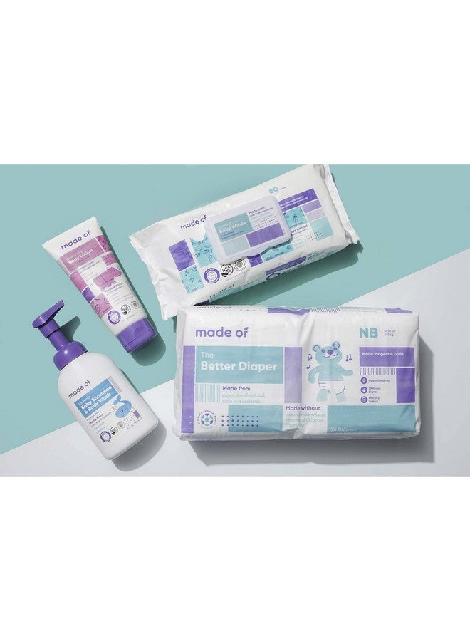 MADE OF The Better Baby Diapers - Hypoallergenic Diapers for Sensitive Skin, Unscented, 10 Hour Absorbency - Pediatrician and Dermatologist Tested - Size 0 (36 Count) - Image 4