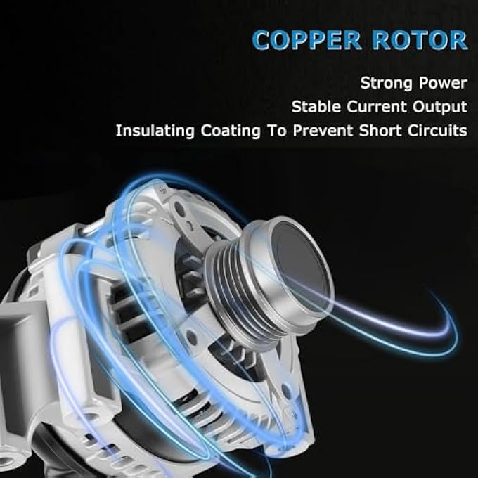 Alikali New Alternator Replacement for GMC Canyon 2015-2016,for Cadillac ATS 2013-2019,for Cadillac CTS 2014-2019,for Chevy Camaro 2016-2020 Electrical Alternators 104210-1962 13592811 1042101960 - Image 2