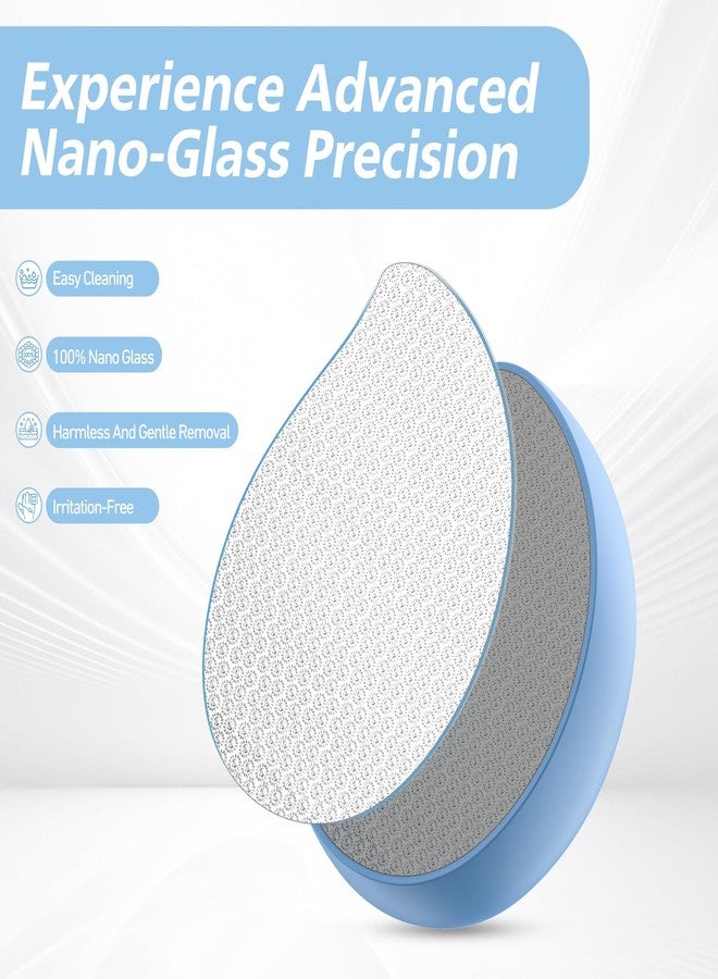 BALUCA Nano Glass Foot File Callus Remover for Feet - Glass Foot Scraper Scrubber Dead Skin Removal for Cracked Heels,Professional Pedicure Tool for Home, Salon, and Travel (Blue) - Image 2