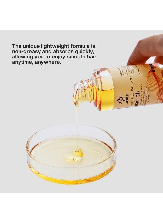 STARPLEX Moisturizing Hair Oil 50ml - Collagen with Aloe Vera Jojoba Keratin & Moroccan Argan | Adds Shine & Repairs Split Ends | Nourishing Elixir for Dry Damaged Hair - Image 5