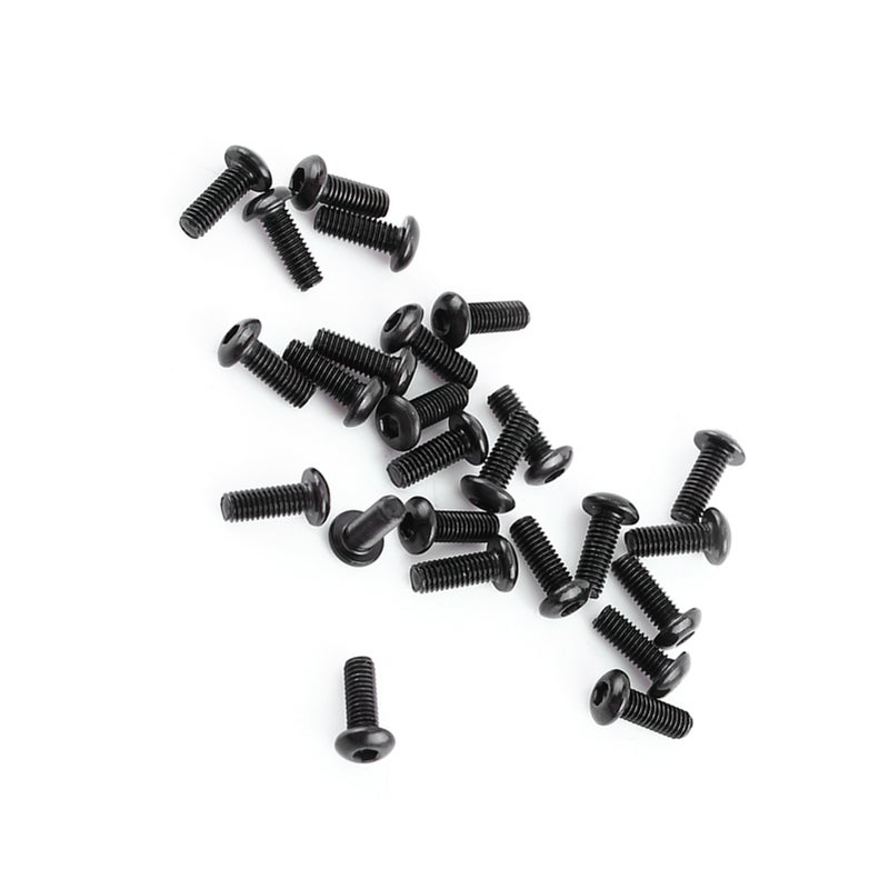 250pcs M3 Black Alloy Steel Hex Socket Screws Bolt With Hex Nuts Assortment(Button head) - Image 1