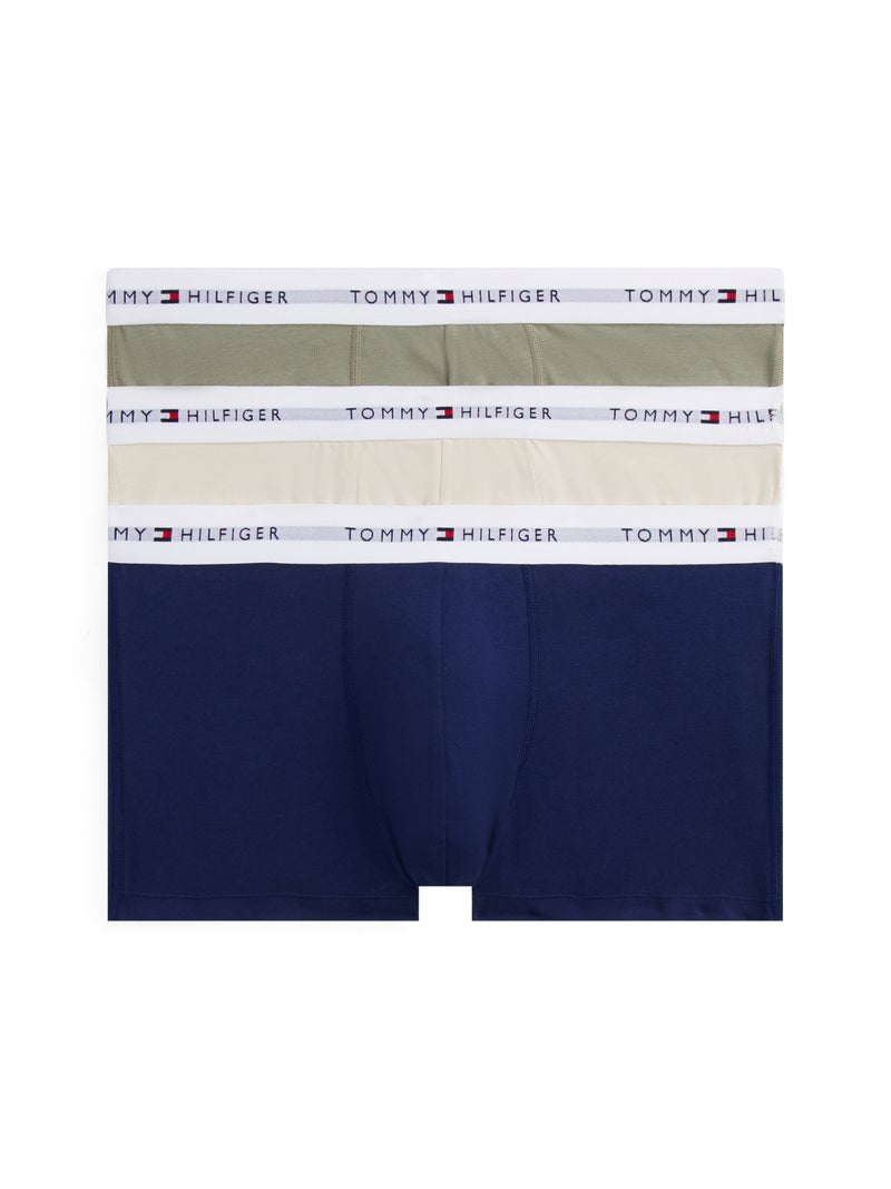 تومي هيلفيغر طقم 3 سراويل داخلية من مجموعة كوتون ستريتش - Image 1