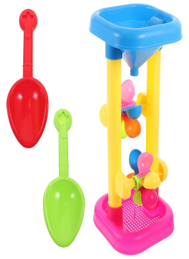 Vaguelly Water Wheel Toy Set Plastic Kids Beach and Water Wheel Toy Outdoor Beach Hourglass Sifting Funnel Random Color - Image 5
