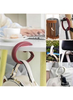 OCTOBER Foldable Desktop Clip Hooks,2-Pack Rod Hook,Purse Holder,Backpack Bag Hook for Hanging Decor,Storage Hanger for Home Closet Public Table (Black)  - Image 4