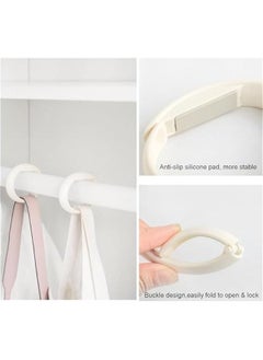 OCTOBER Foldable Desktop Clip Hooks,2-Pack Rod Hook,Purse Holder,Backpack Bag Hook for Hanging Decor,Storage Hanger for Home Closet Public Table (Black)  - Image 3