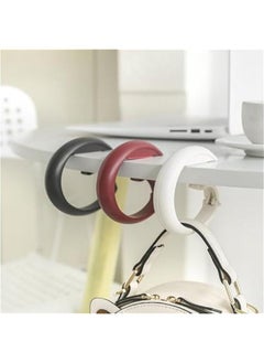 OCTOBER Foldable Desktop Clip Hooks,2-Pack Rod Hook,Purse Holder,Backpack Bag Hook for Hanging Decor,Storage Hanger for Home Closet Public Table (Black)  - Image 2