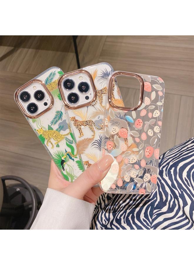 Zaboon Case For iPhone 11 Glitter Powder Electroplating Flower Shockproof Phone Case - Image 3