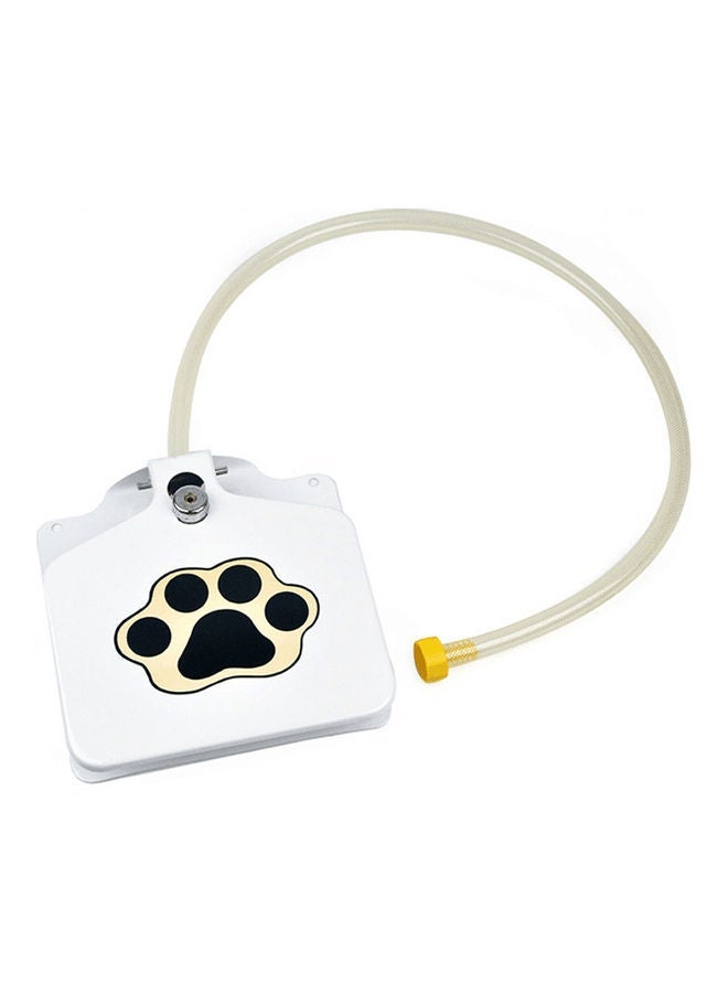 NIBEMINENT High-Quality Stainless Steel Pet Water Fountain White - Image 1