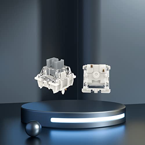 GATERON G Pro 3.0 Silver Keyboard Switches, Pre-lubed 5 pins RGB Linear for Gaming Mechanical Keyboard (Silver,35PCS) - Image 2