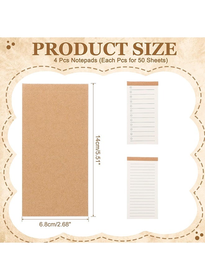 ملاحظات ميدانية محمولة، 4 قطع دفاتر صغيرة 50 صفحة دفاتر جيب دفاتر ملاحظات لتنظيم القوائم والمخطط اليومي للعمل والمكتب والسفر، شبكية/مخطط - Image 2