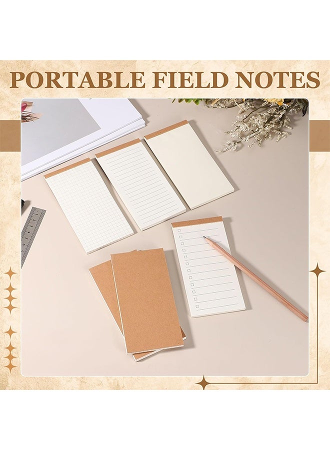 ملاحظات ميدانية محمولة، 4 قطع دفاتر صغيرة 50 صفحة دفاتر جيب دفاتر ملاحظات لتنظيم القوائم والمخطط اليومي للعمل والمكتب والسفر، شبكية/مخطط - Image 3