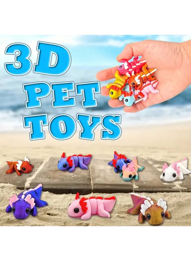 12Pcs 3D Printed Mini Animal Figurines Flexible Fidget Toys Desk Ornaments - Image 5