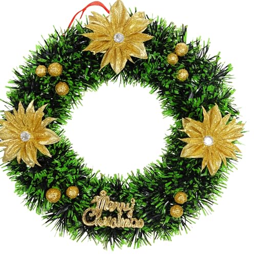 Kidology Christmas Artificial Pine Wreath with Red Berries & Snowy Accents | Indoor & Outdoor Holiday Decoration for Front Door, Mantle, Wall & Window (Pack of 1) - Image 1