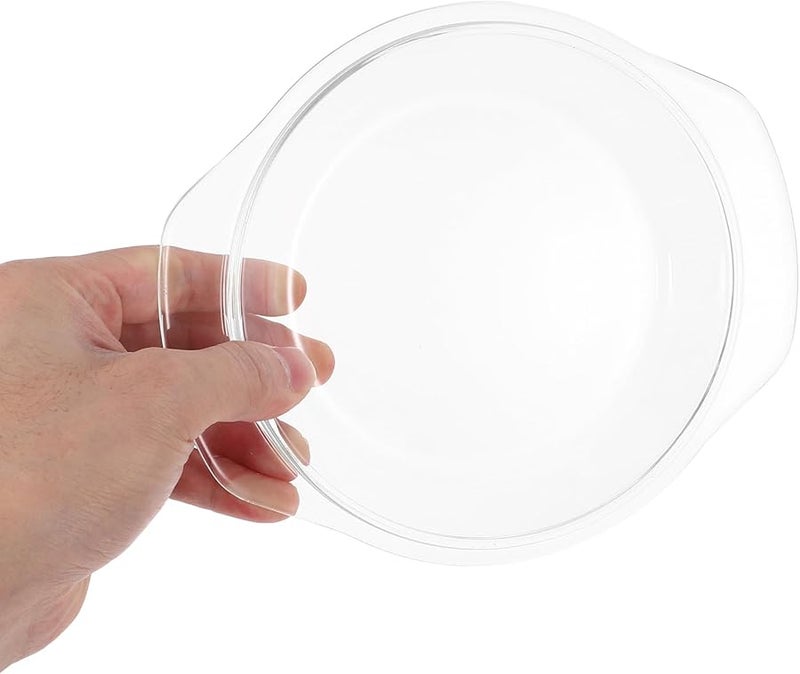 غطاء زجاجي شفاف مقاوم للحرارة لحماية الميكروويف من التناثر، آمن للخبز والبخار وغسالة الصحون - Image 5