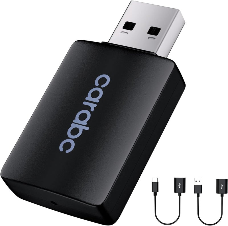 CarABC محول B1 AI اللاسلكي لـ CarPlay تحويل دونجل Carplay السلكي إلى Carplay لاسلكي، توصيل وتشغيل، تحديثات عبر الإنترنت، واي فاي 5GHz بلوتوث للسيارات من 2015 فصاعدًا iOS 10+ أسود (رسومي) - Image 1