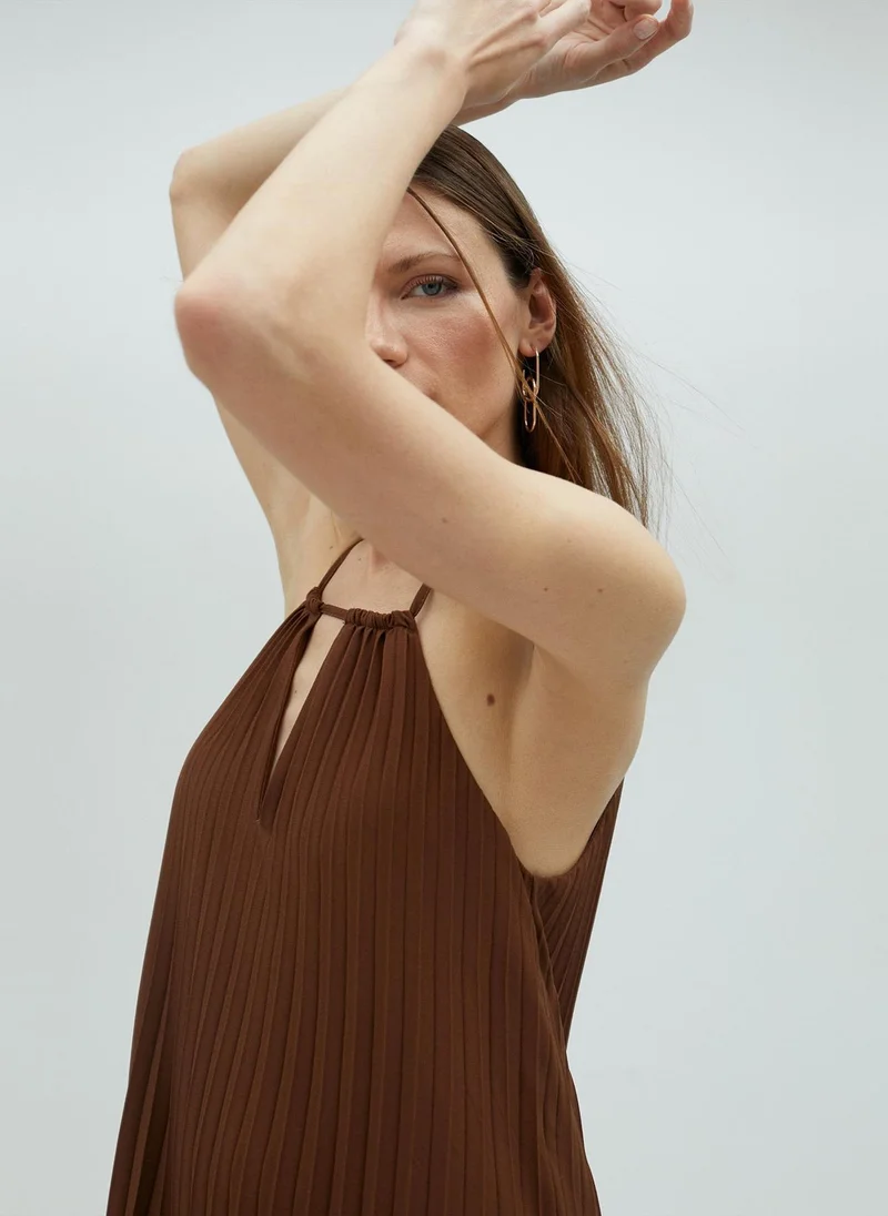 Lola Casademunt Three-tone pleated dress