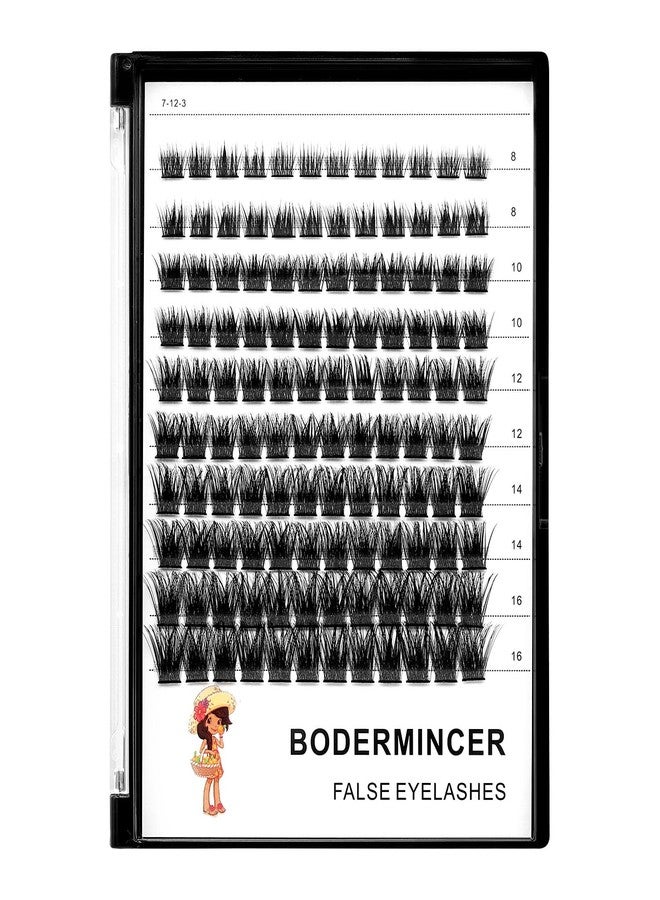 Bodermincer Black/Brown Color Lash Clusters 120pcs 8-10-12-14mm Mixed,10-12-14-16mm Mixed Cluster Clusters Individual Lashes Professional Cluster EyeLashes Grafting Eyelashes （8-10-12-14mm Mixed） - Image 2