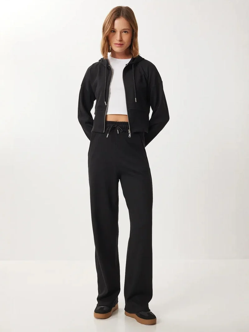 Lovely Istanbul ISTANBUL High Waist Zippered Two-Piece Coord Set