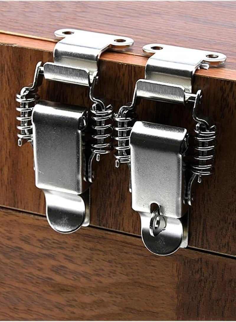 GGOOT Toggle latch Spring toggle latch hasp 2pcs 304 Stainless Steel 90° Spring Hasp Toolbox Toggle Latches Lock Wood Suitcase Buckle Hinges Furniture Hardware Accessories(59mm)  - Image 4