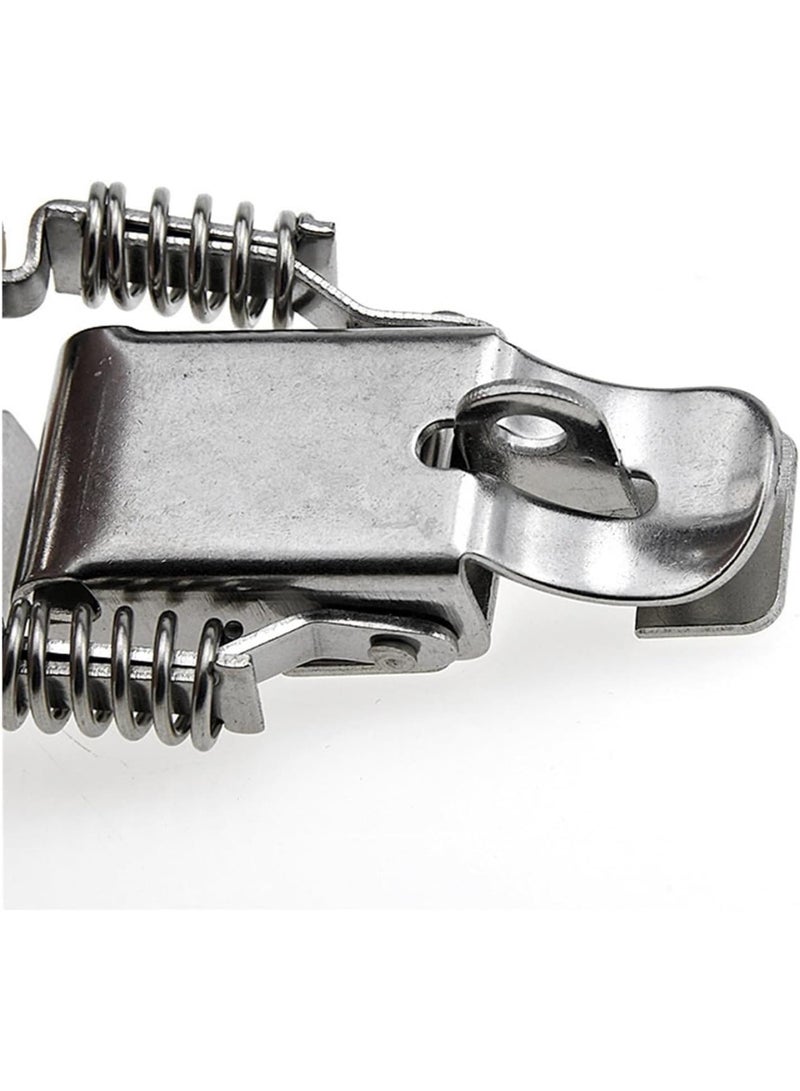 GGOOT Toggle latch Spring toggle latch hasp 2pcs 304 Stainless Steel 90° Spring Hasp Toolbox Toggle Latches Lock Wood Suitcase Buckle Hinges Furniture Hardware Accessories(59mm)  - Image 1