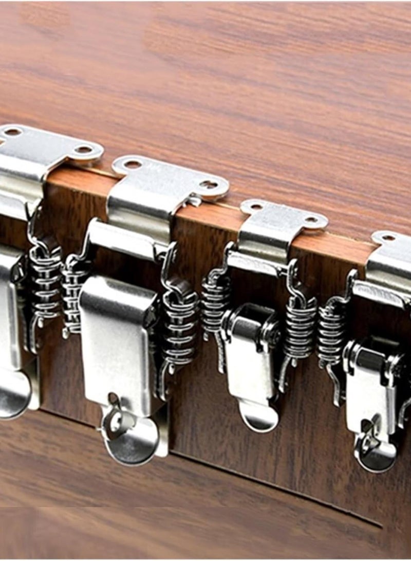 GGOOT Toggle latch Spring toggle latch hasp 2pcs 304 Stainless Steel 90° Spring Hasp Toolbox Toggle Latches Lock Wood Suitcase Buckle Hinges Furniture Hardware Accessories(59mm)  - Image 3