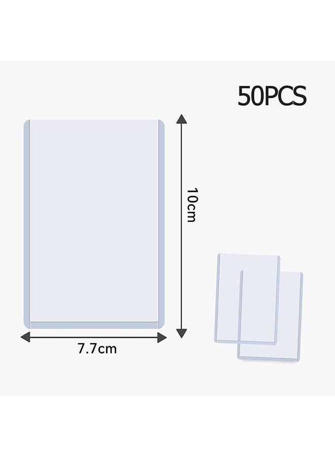 fantasize أغطية بطاقات بلاستيكية صلبة لتحميل البطاقات للتجارة والرياضة، حافظة واقية للبطاقات أصغر من 9.8 × 7.5 سم، 100 قطعة - Image 4