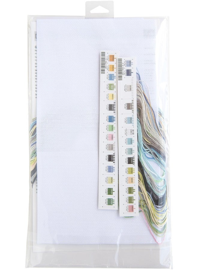 Dimensions Floral Crown Cat Counted Cross Stitch Kit, 11" x 11", 16 Cnt. White Aida 4 pcs - Image 2