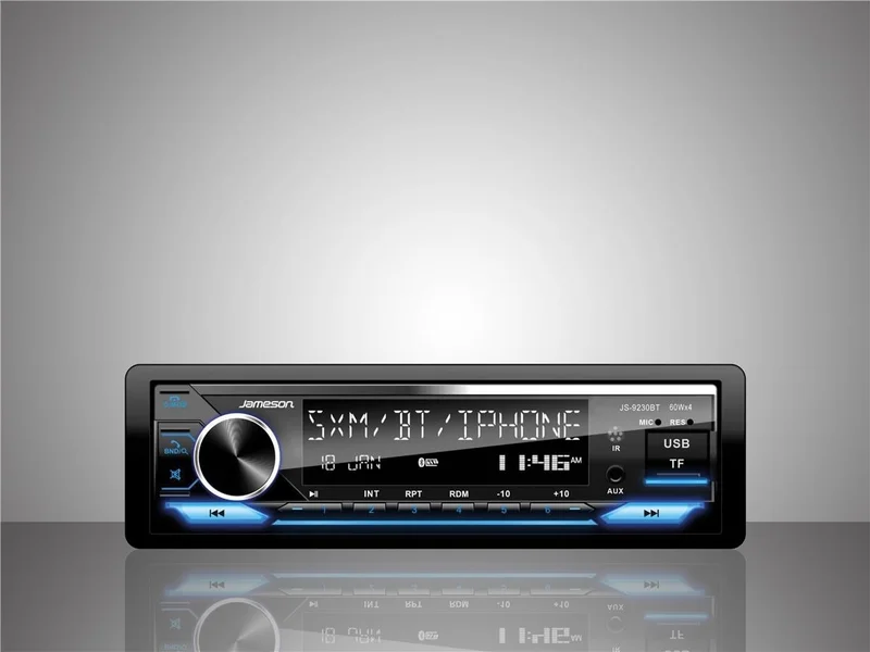 JAMESON JS-9230BT USB Charge/Bluetooth/AUX/Memory Card/LCD Display Dual Amplifier OUTPUT/4X60WATT Car Tape