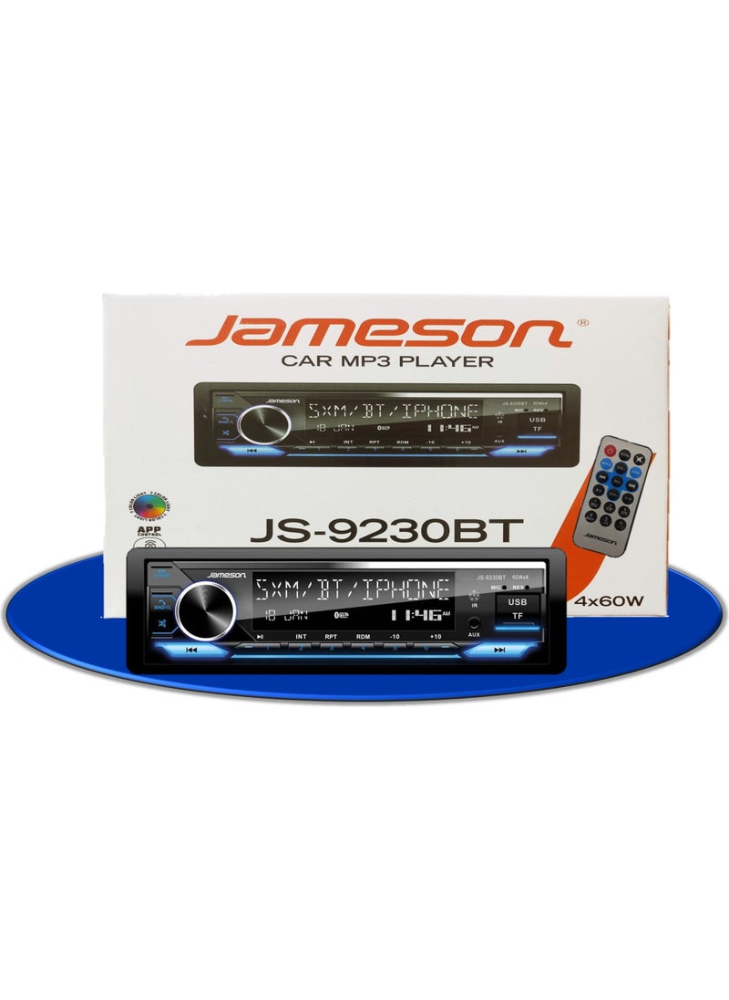JAMESON JS-9230BT USB Charge/Bluetooth/AUX/Memory Card/LCD Display Dual Amplifier OUTPUT/4X60WATT Car Tape  - Image 2
