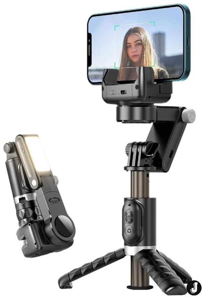 JAJEEK 3-Axis Gimbal Stabilizer for Smartphone with Extendable Selfie Stick & Tripod – Face Tracking, 360° Rotation, Auto Balance, 4-in-1 Portable Tripod for iPhone/Android - Image 1