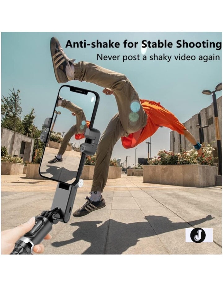 JAJEEK 3-Axis Gimbal Stabilizer for Smartphone with Extendable Selfie Stick & Tripod – Face Tracking, 360° Rotation, Auto Balance, 4-in-1 Portable Tripod for iPhone/Android - Image 2