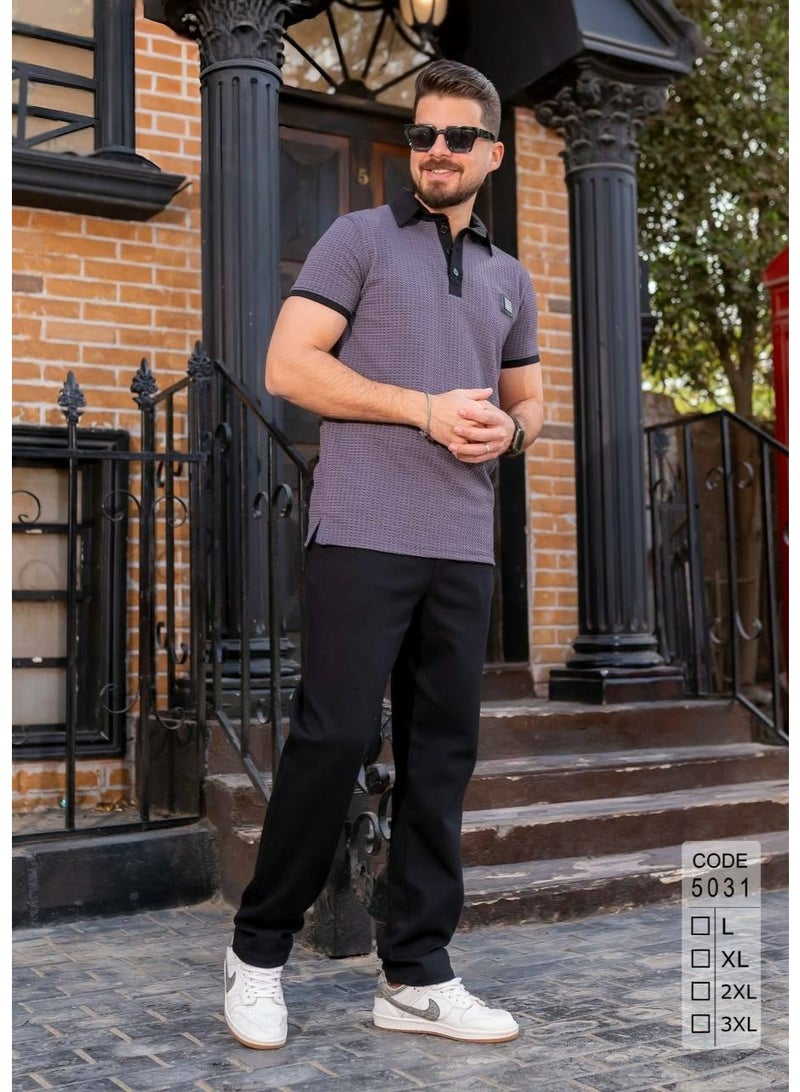 Men's summer tracksuit, casual and sporty, short-sleeved t-shirt and pants, 100% Jamaican cotton, size XL - Image 2