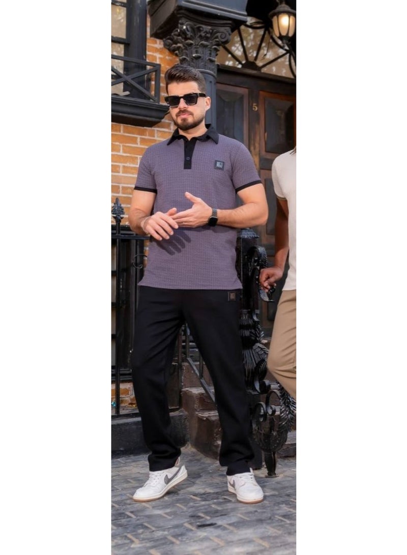 Men's summer tracksuit, casual and sporty, short-sleeved t-shirt and pants, 100% Jamaican cotton, size XL - Image 4
