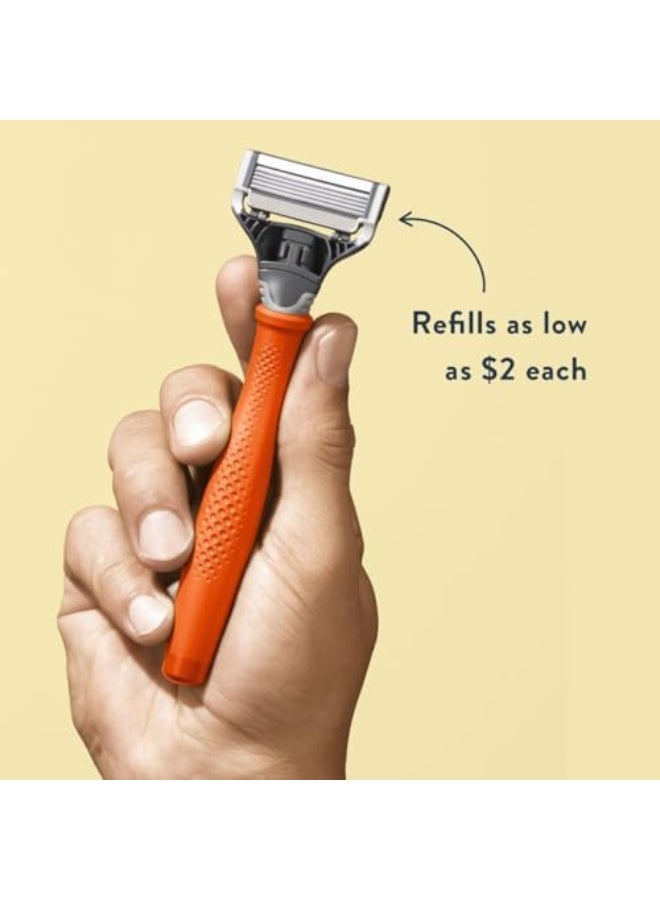 Harry's Razor for Men - Razor Handle and Razor Blade Cartridge - Shaving Gift Set for Him - Orange - Image 3
