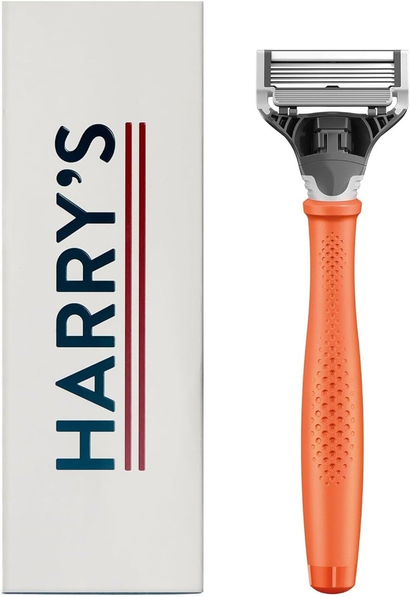 Harry's Razor for Men - Razor Handle and Razor Blade Cartridge - Shaving Gift Set for Him - Orange - Image 1