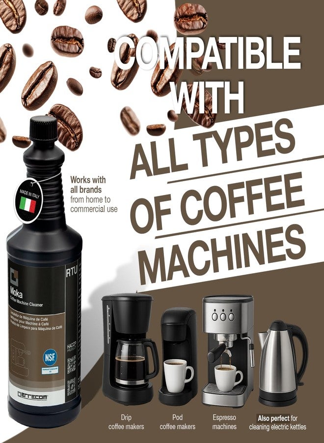 ERRECOM Moka, Coffee Machine Descaler, NSF Registered A3, Compatible with all Coffee Machines and Kettles, 17 fl oz (500 mL), 5 Uses - Image 2