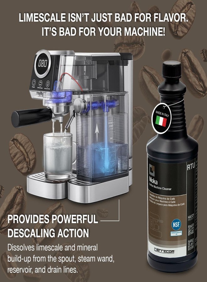 ERRECOM Moka, Coffee Machine Descaler, NSF Registered A3, Compatible with all Coffee Machines and Kettles, 17 fl oz (500 mL), 5 Uses - Image 4