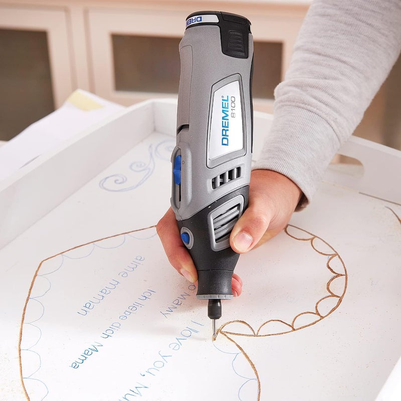 درمل ملحق أداة دوارة ١٠٧ بت نقش - مثالي للخشب والبلاستيك والمشمع والمعادن الناعمة، ساق ١/٨ بوصة - Image 5