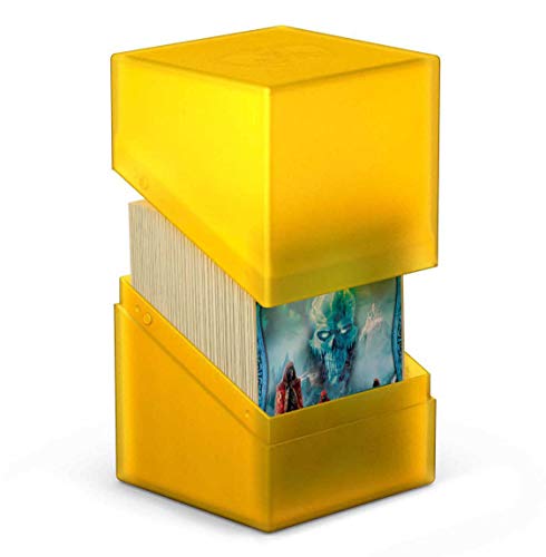 Ultimate Guard Boulder 100 Classic Deck Case for 100 DoubleSleeved TCG Cards Amber Secure Durable Storage for Trading Card Games SoftTouch Finish - Image 1