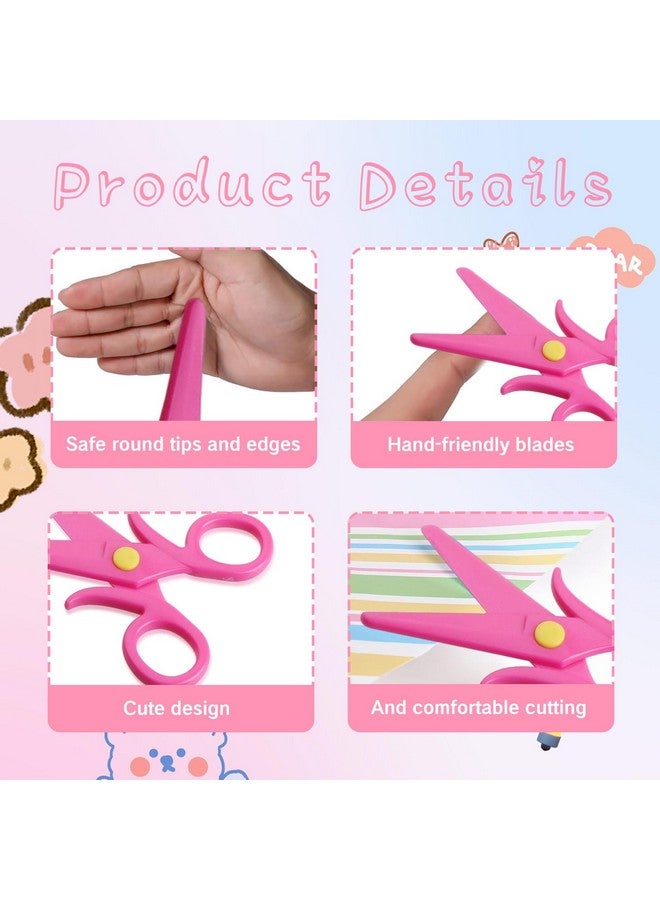يافيجي مجموعة مقصات للأطفال الصغار مكونة من 3 قطع، مقصات بلاستيكية آمنة للأطفال الصغار للتدريب على القص الآمن، مقص للأطفال من سن 2 إلى 4 سنوات، مقص للأطفال، مقص آمن للأطفال لقص الحرف الورقية للأطفال بعمر سنة واحدة - Image 3