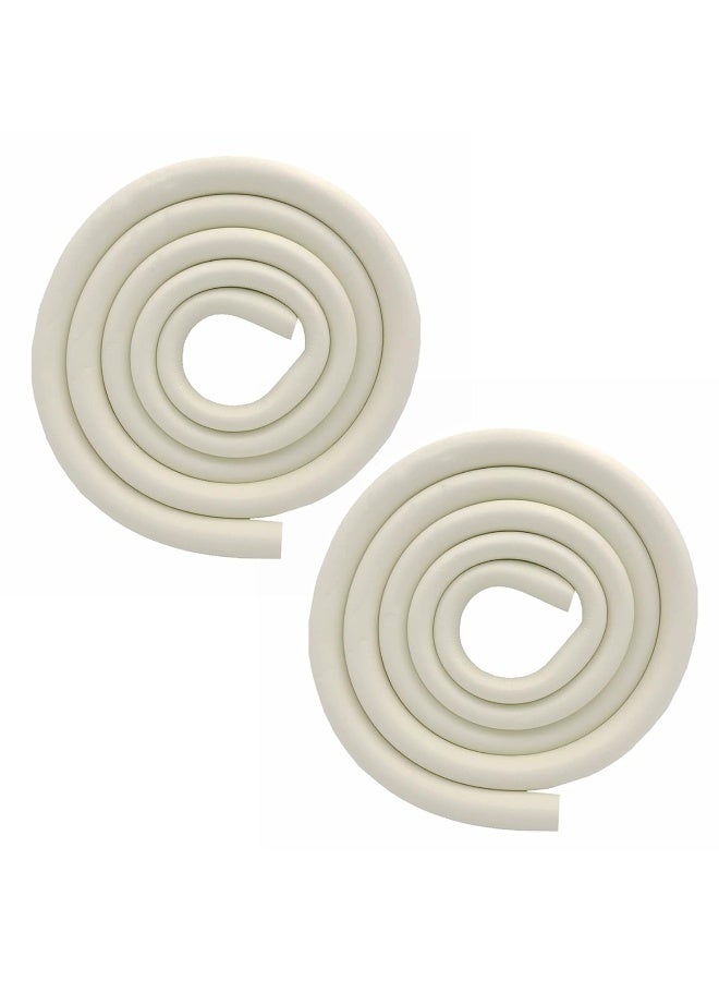 M2cbridge U Shape Extra Thick Furniture Table Edge Protectors Foam Baby Safety Bumper Guard 6.5 Ft (Off White (6.5ft x 2)) - Image 1