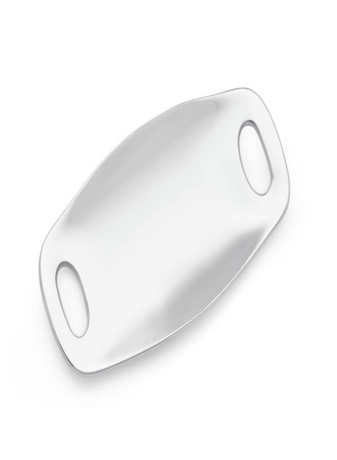Nambe Nambé Handled Serving Tray - Rectangular Plank Design with Curved Sides to Prevent Drips - Modern Alloy Serveware for Dining, Entertaining & Decorative Display - Crafted from Signature Metal (Silver) - Image 5