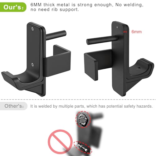 Kipika Safety Spotter Arms and J-Hooks for 2" x 2" Power Racks with 5/8" or 1" Hole - Heavy Duty Barbell Holders and Catches with Rubber Pads - Power Rack Attachments for Squat, Bench Press and More - Image 3
