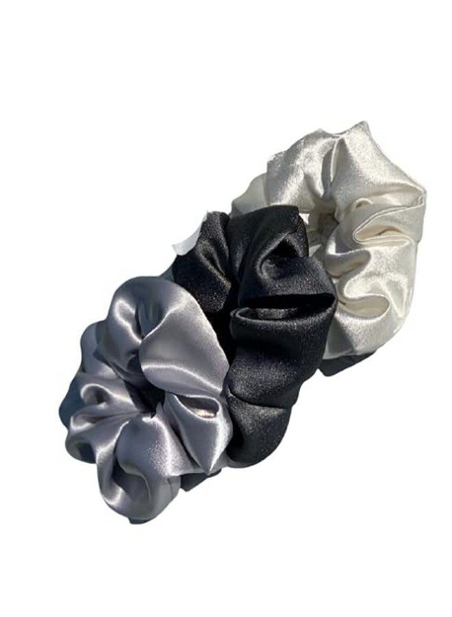 Viyanshi Silk Satin Hair Ties Scrunchies Elastic Hair Band for Women (s7) - Multicolor - Image 1
