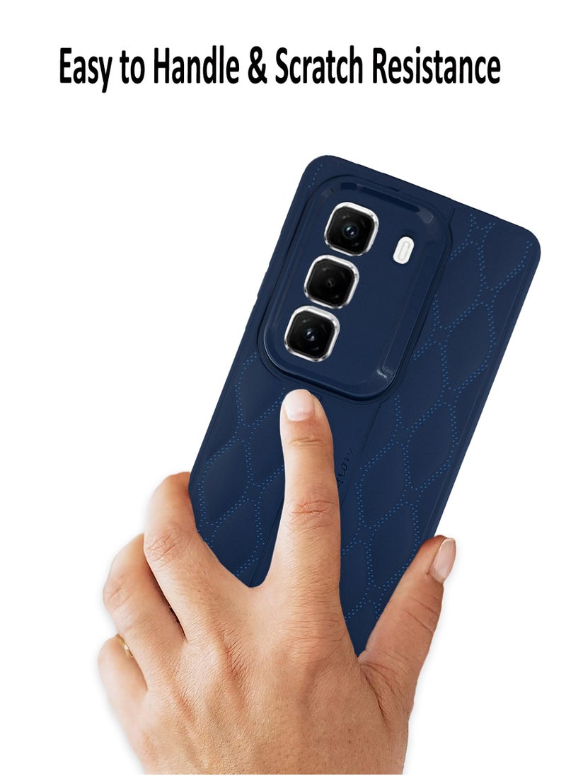 Infinix Hot 50 Pro Plus Premium Case | Premium Silicone Case Cover Designed for Infinix Hot 50 Pro Plus | Infinix Hot 50 Pro Plus Case Camera and Drop Protection Thin Protective Back Cover Case for Infinix Hot 50 Pro Plus - Blue